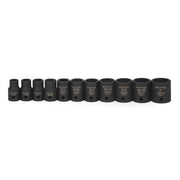 Socket Set, 11 Pieces, 1/2 Inch Dr, Shallow, 1/2 Inch Size