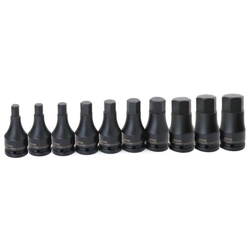 Williams  3/4" Drive One Piece Impact Hex Bit Drivers, Sizes: 10 - 32 mm, Metric, 10 piece set