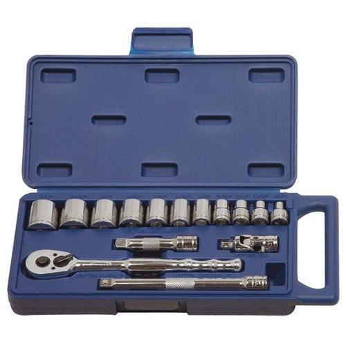 Williams 16 Pce 3/8" Dr Socket & Dr Tool Set MM