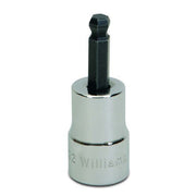 Socket Bit, 3/8 Inch Dr, 3/16 Inch Size, Ball Hex, SAE