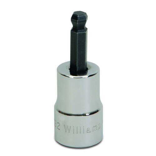 Socket Bit, 3/8 Inch Dr, 3/16 Inch Size, Ball Hex, SAE