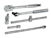 Ratchet & Tools Set, 6 Pieces, 3/8 Inch Drive