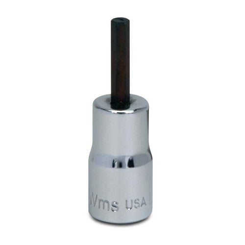Socket Bit, 1/4 Inch Dr, 3/32 Inch Size, Hex, 7/8 Inch L