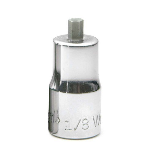 Socket Bit, 1/4 Inch Dr, 1/8 Inch Size, Hex, 7/8 Inch L