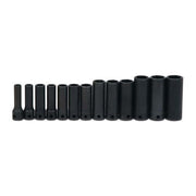 Socket Set, 13 Pieces, 3/8 Inch Dr, Impact, 3/8 Inch Size