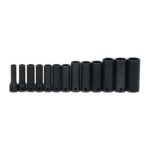 Socket Set, 13 Pieces, 3/8 Inch Dr, Impact, 3/8 Inch Size