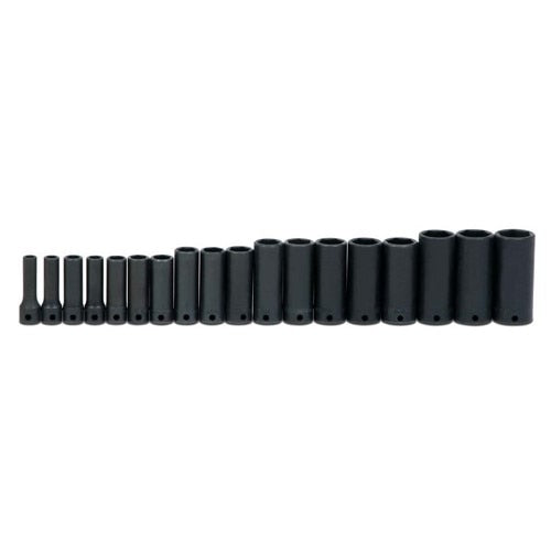 Socket Set, 18 Pieces, 3/8 Inch Dr, Impact, 3/8 Inch Size