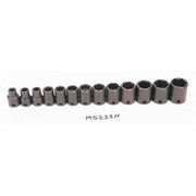 Socket Set, 13 Pieces, 3/8 Inch Dr, Shallow, 3/8 Inch Size