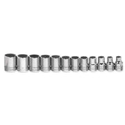 Socket Set, 12 Pieces, 3/8 Inch Dr, Shallow, 3/8 Inch Size