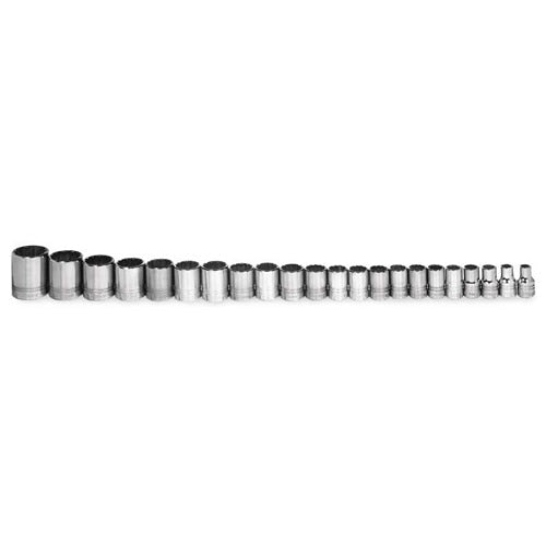 Socket Set, 20 Pieces, 3/8 Inch Dr, Shallow, 3/8 Inch Size