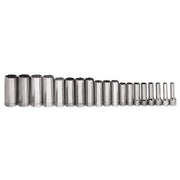 Socket Set, 19 Pieces, 3/8 Inch Dr, Deep, 3/8 Inch Size