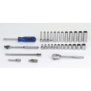 Socket/Tool Set, 30 Pieces, 6-Point, 1/4 Inch Dr