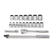 Socket and Drive Tool Set, 1/2" Drive, Metric, 20 Piece