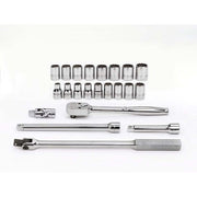 Socket/Tool Set, 22 Pieces, 12-Point, 1/2 Inch Dr
