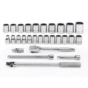 Socket/Tool Set, 29 Pieces, 12-Point, 1/2 Inch Dr