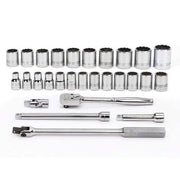 Socket/Tool Set, 29 Pieces, 12-Point, 1/2 Inch Dr