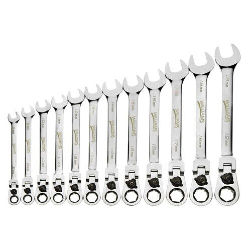Williams Flex-Head Rat Combo Wrench Set 12-Pcs