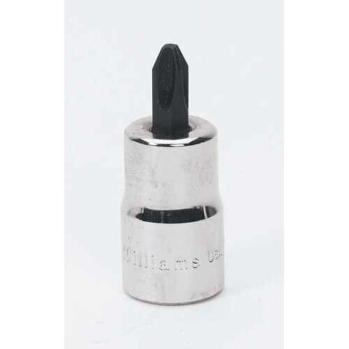 Socket Bit, 1/2 Inch Dr, #3 Size, Phillips, 1 1/2 Inch L