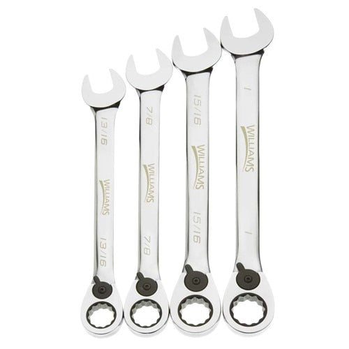 Williams Ratchet Combo Wrench Set 4-Pcs
