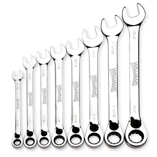 Williams Ratchet Combo Wrench Set 8-Pcs