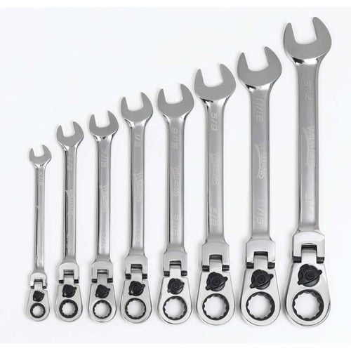 Williams Flex-Head Rat Combo Wrench Set 8-Pcs
