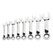 Williams Stubby Ratcheting Combo Wrench Set 8-Pcs
