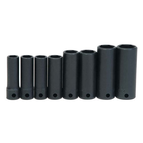 Socket Set, 8 Pieces, 3/8 Inch Dr, Impact, 3/8 Inch Size