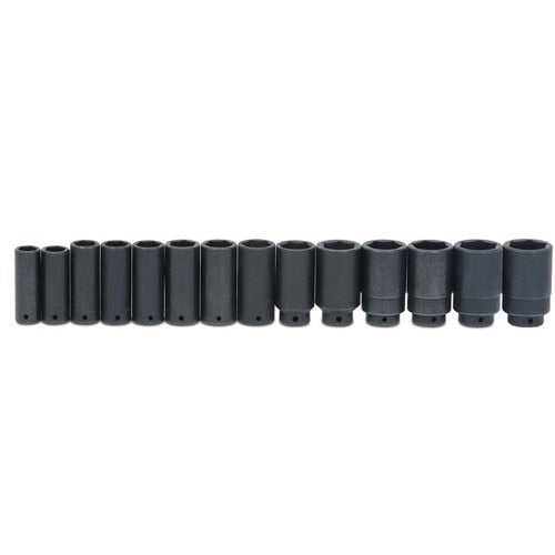Socket Set, 14 Pieces, 1/2 Inch Dr, Impact, 1/2 Inch Size