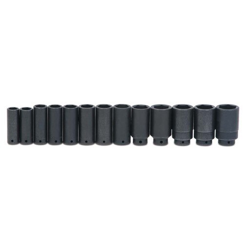 Socket Set, 19 Pieces, 1/2 Inch Dr, Impact, 1/2 Inch Size