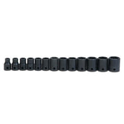 Socket Set, 13 Pieces, 3/8 Inch Dr, Shallow, 3/8 Inch Size