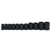 Socket Set, 11 Pieces, 1/2 Inch Dr, Shallow, 1/2 Inch Size