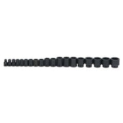 Socket Set, 19 Pieces, 1/2 Inch Dr, Shallow, 1/2 Inch Size