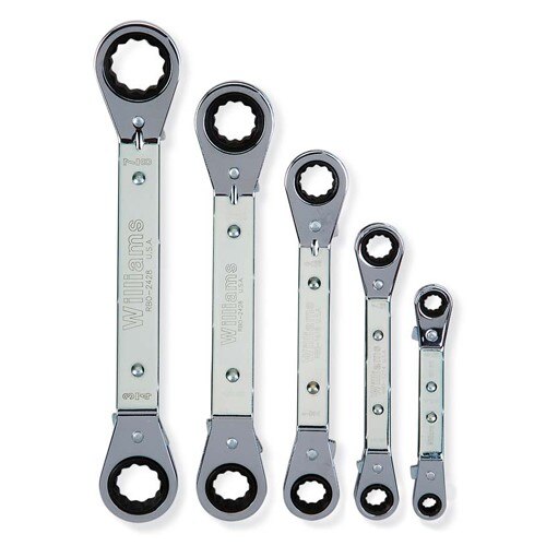 Williams Offset Ratcheting Box Wrench Set 5-Pcs