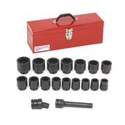 Socket Set, 18 Pieces, 3/4 Inch Dr, Shallow, 3/4 Inch Size
