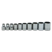 Socket Set, 10 Pieces, 3/8 Inch Dr, Shallow, 3/8 Inch Size