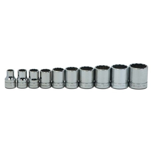 Socket Set, 10 Pieces, 3/8 Inch Dr, Shallow, 3/8 Inch Size