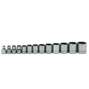Socket Set, 13 Pieces, 3/8 Inch Dr, Shallow, 3/8 Inch Size