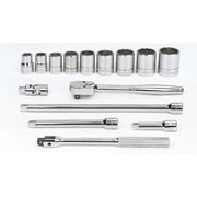 Socket/Tool Set, 15 Pieces, 12-Point, 3/8 Inch Dr