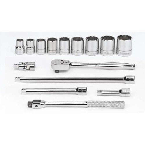 Socket/Tool Set, 15 Pieces, 12-Point, 3/8 Inch Dr