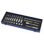 Socket/Tool Set, 32 Pieces, 12-Point, 3/8 Inch Dr