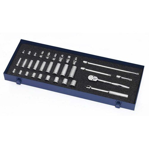 Socket/Tool Set, 32 Pieces, 12-Point, 3/8 Inch Dr