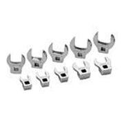 Crowfoot Wrench Set, 3/8" Drive, Open End, Metric, 10 Pieces