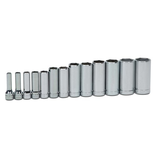 Williams 3/8" Dr Deep Socket Set 6-Pt 13-Pcs