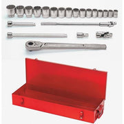 Socket/Tool Set, 22 Pieces, 12-Point, 3/4 Inch Dr