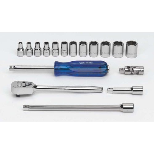 Socket/Tool Set, 15 Pieces, High-Grade Chrome Vanadium Steel