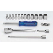 Socket/Tool Set, 15 Pieces, High-Grade Chrome Vanadium Steel