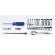 Socket/Tool Set, 26 Pieces, 6-Point, 1/4 Inch Dr