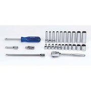 Socket/Tool Set, 26 Pieces, 6-Point, 1/4 Inch Dr