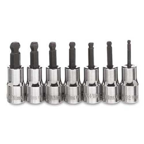 Socket Set, 7 Pieces, 1/4 Inch Dr, 1/4 Inch Size