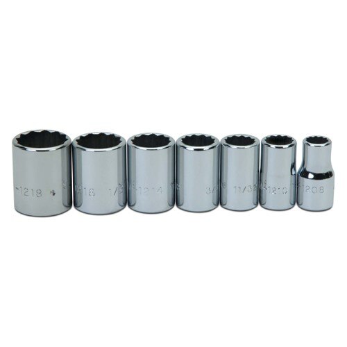 Williams 1/4" Dr Std Socket Set 12-Pt 7-Pcs